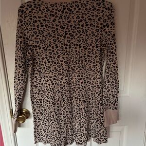 Leopard Print Long Sleeve Dress